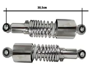 Amortecedor Traseiro Médio Cromado
