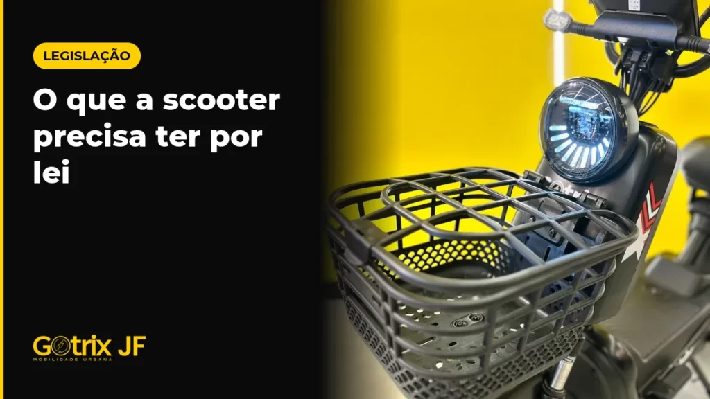 Farol dianteiro em LED e cesto da scooter elétrica Gotrix Iron Joy