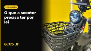 Farol dianteiro em LED e cesto da scooter elétrica Gotrix Iron Joy